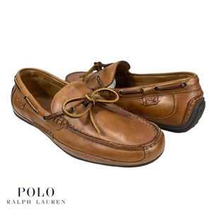 Polo Ralph Lauren Men 9D‎ Brown Leather Boat Loafer Driving Moccasin Shoes